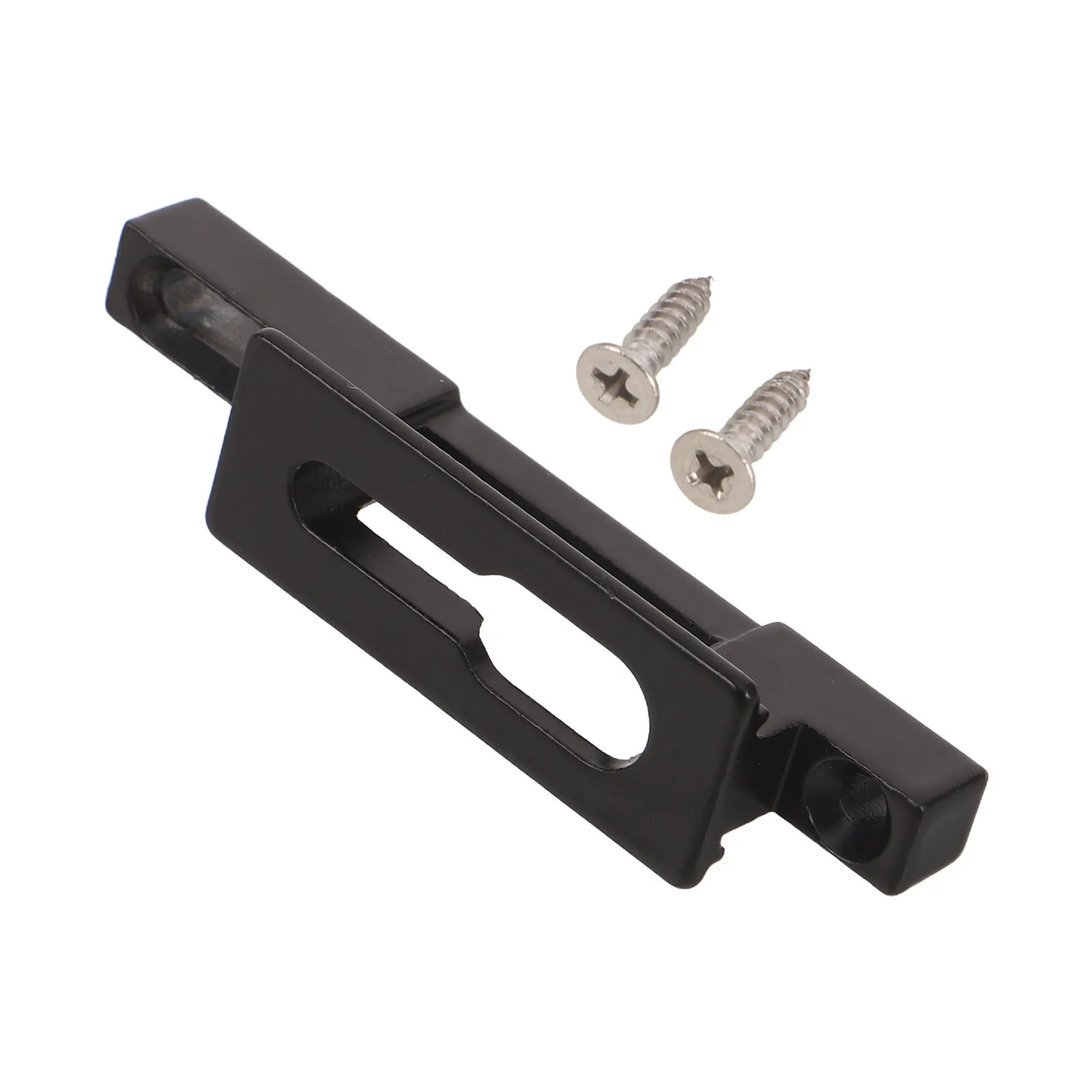 Dual Hole Sliding Door Keeper - Heavy Duty Metal Window Lock Mounting Plate for Patio Balcony Bedroom Apartment - Anti Theft