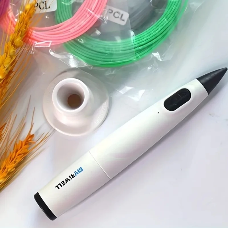 1pcUSB-Powered 3D DIY Printing Pen Printing Pen Compatible for PCL Fiber & Low-Temp Extruder, USB-Powered (No Battery Required)