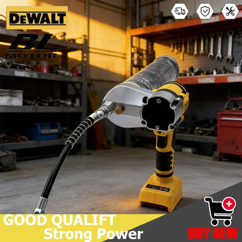 Dewalt Brushless Electric Grease Gun LED Electric Oil Injector Fat Machine Electric Grease Gun For Dewalt 18V Battery Tools