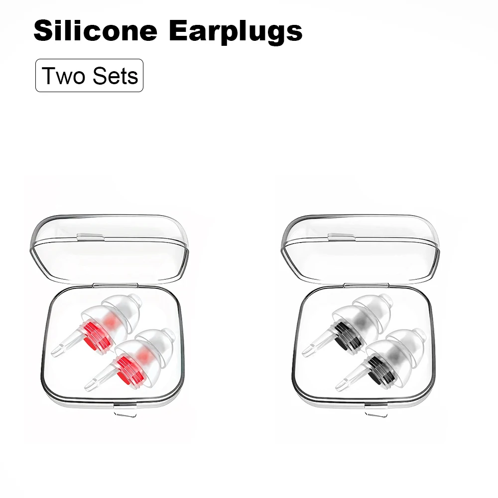 HUAK 2sets  Motorcycle Riding Earplugs – Reusable High-Fidelity Silicone, IPX8 Waterproof for Swimming & Travel