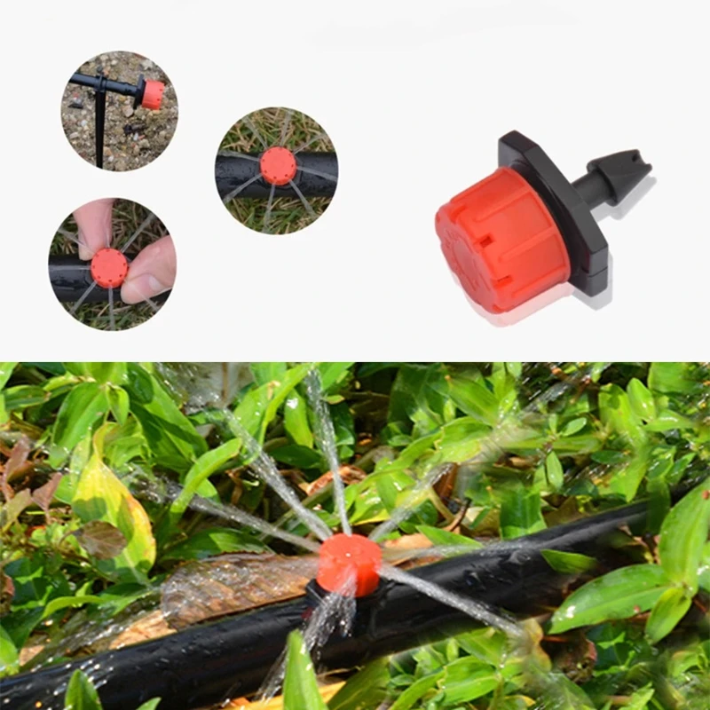 5pcs Micro Flow Dripper Drip for 1/4 Inch Hose Garden Irrigation Misting System - Efficient Watering Solution