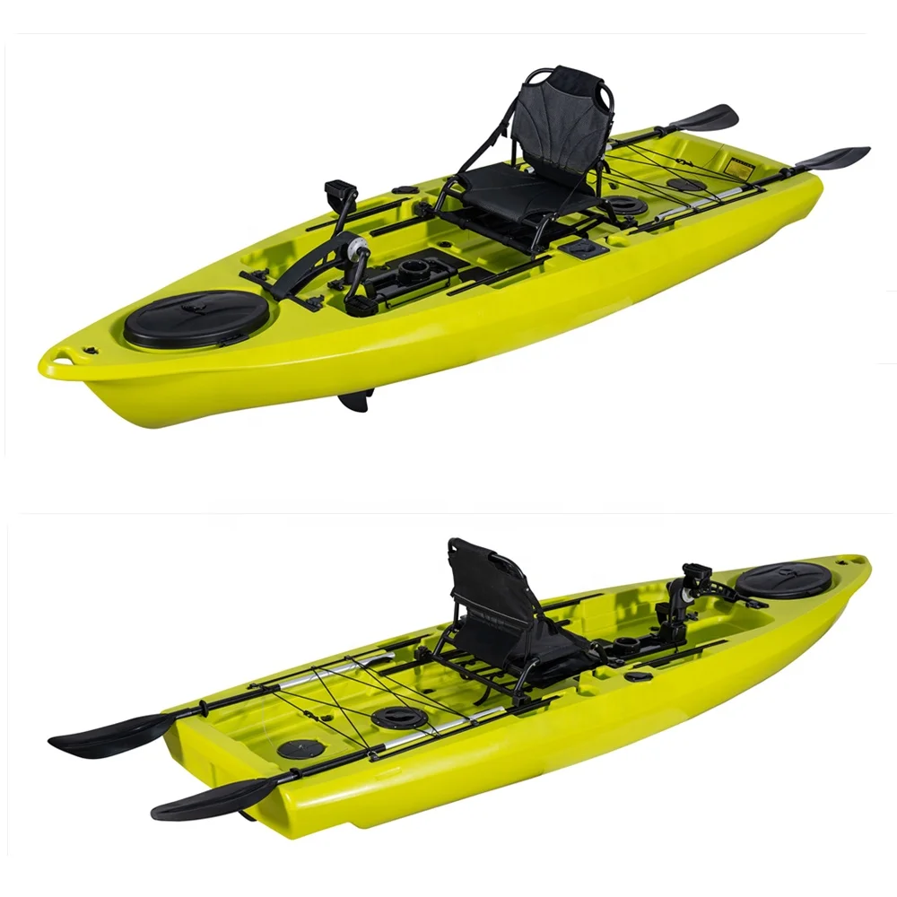 Best Fishing Boat 2024 New Experienced 10.8ft Rotomolding Pedal Drive Plastic Fish Kano Canoe Kayak