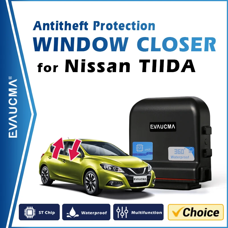 For Nissan TIIDA C11 C12 C13 Car Antitheft Protection Window Closer Lifter Kit Auto Power Window Close System