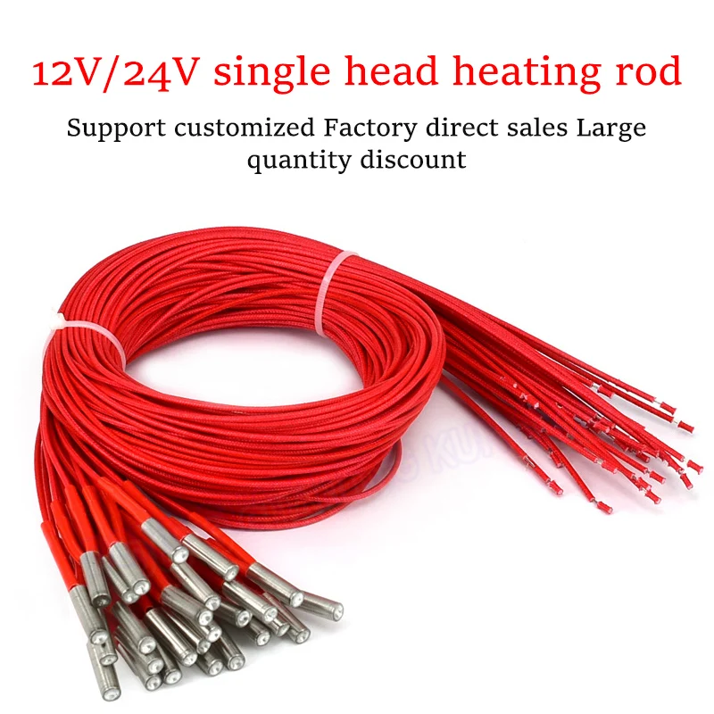 Heater Cartridge Heating Tube 12v/24 6*15 6*20 6*30 Heating Rod Single-Ended For 3D Printer Accessories