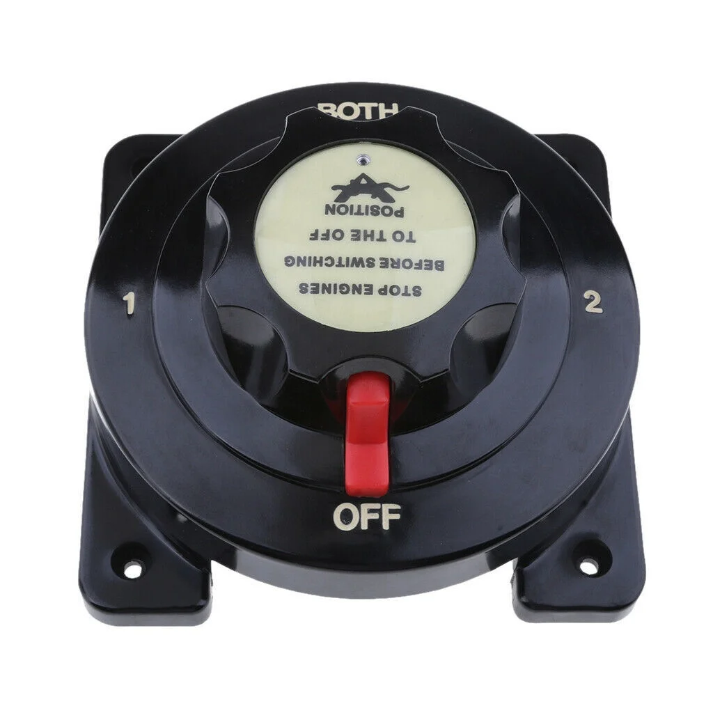 Battery Selector Switch Battery Switch Conductivity Heavy Duty For RV Yacht