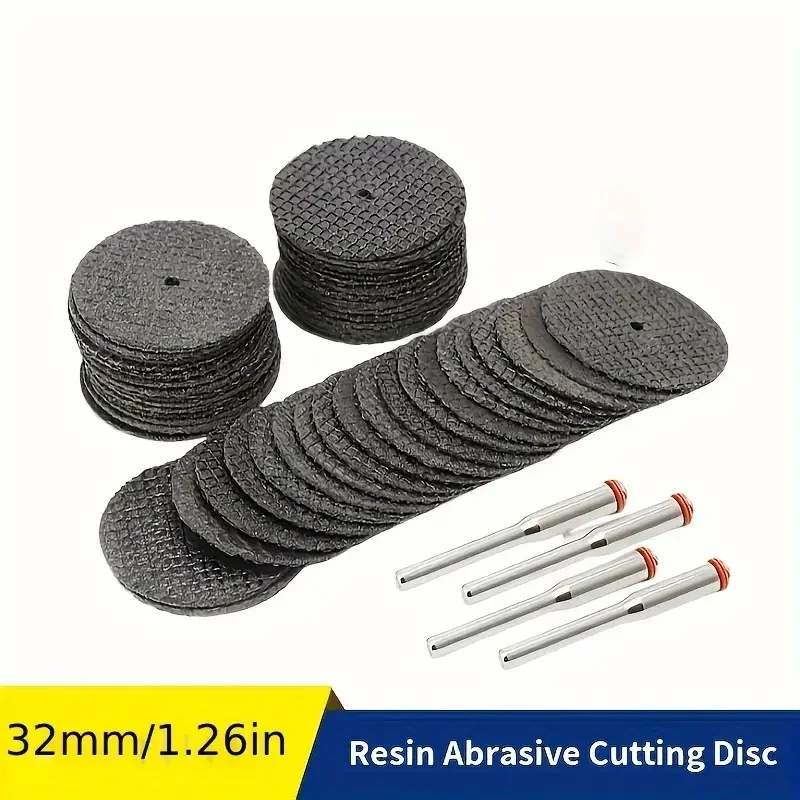 Abrasive Cutting Disc 32mm With Mandrels Grinding Wheels For Dremel Accesories Metal Cutting Rotary Tool Saw Blade