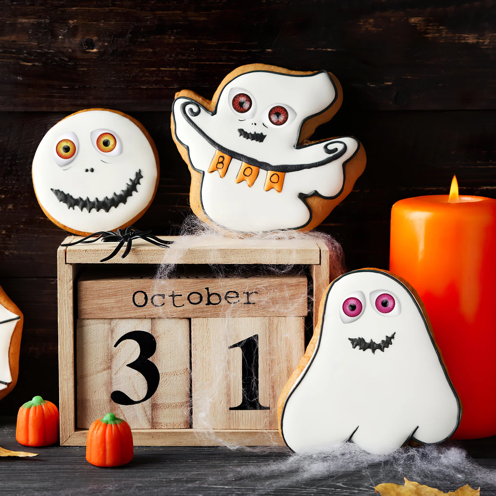 100Pcs Acrylic Eyeball Vivid Fake Eyes for Crafting Scrapbooking Hairpins Stationery Boxes Photo Frames DIY Decor