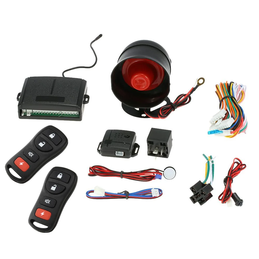 12v Car Burglar Alarm Car Alarm Central Control Lock Car Security Vibration Alarm 80m