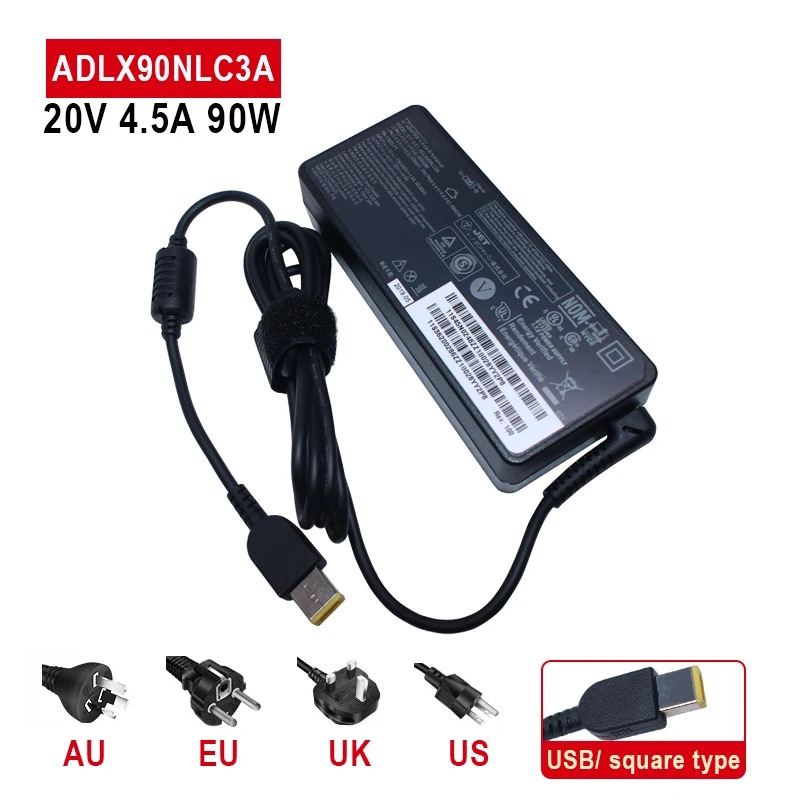 20V 4.5A 90W USB Pin OT-APB03 Laptop Charger For Lenovo ThinkPad X1 Ultrabook B40 G50 M4400 M4450 Z50 Z505 Essential G400s G405s