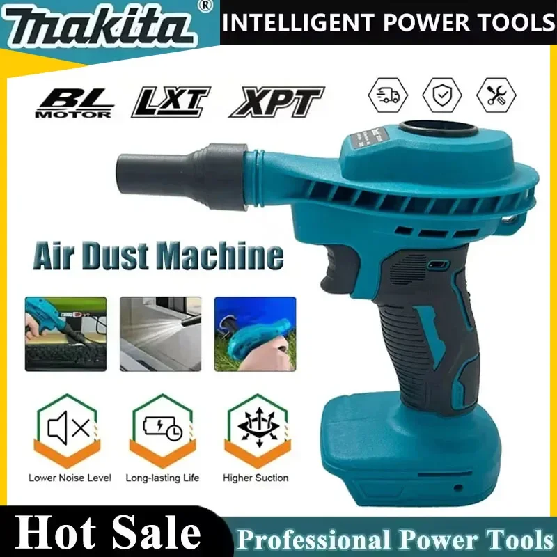 Makita  2 In 1 Cordless Air Duster Vacuum Cleaner Rechargeable Blower With Inflator Computer Keyboard Cleaning For 18V Battery