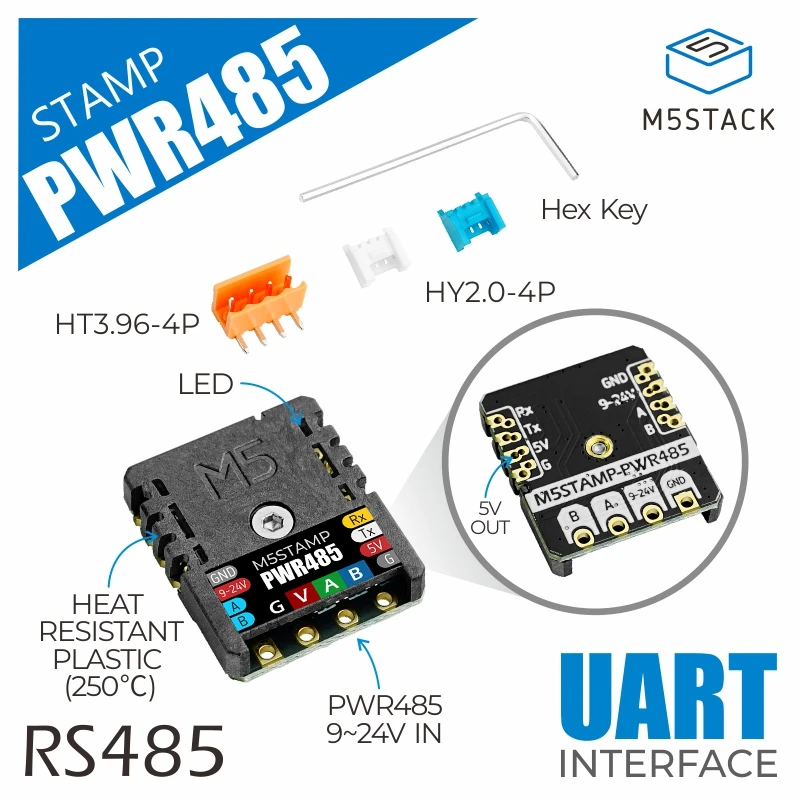 M5Stack Official M5Stamp RS485 Module