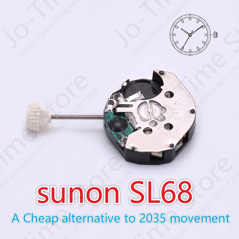 Sunon Sl68 Quartz Watch Movement Cheap Alternative To 2035 Movement Accessories Repairing Replacement Partswatch Movement