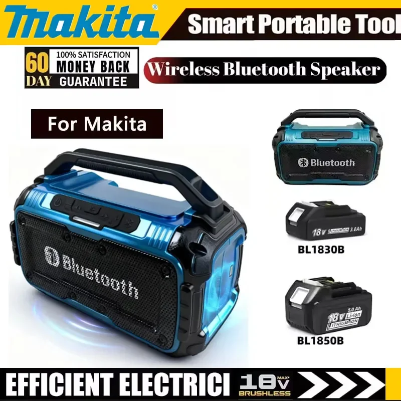 Makita Cordless Bluetooth Speaker Portable Surround Speakers Dual Channel Subwoofer Loudspeaker 3D Outdoor For 18V Battery