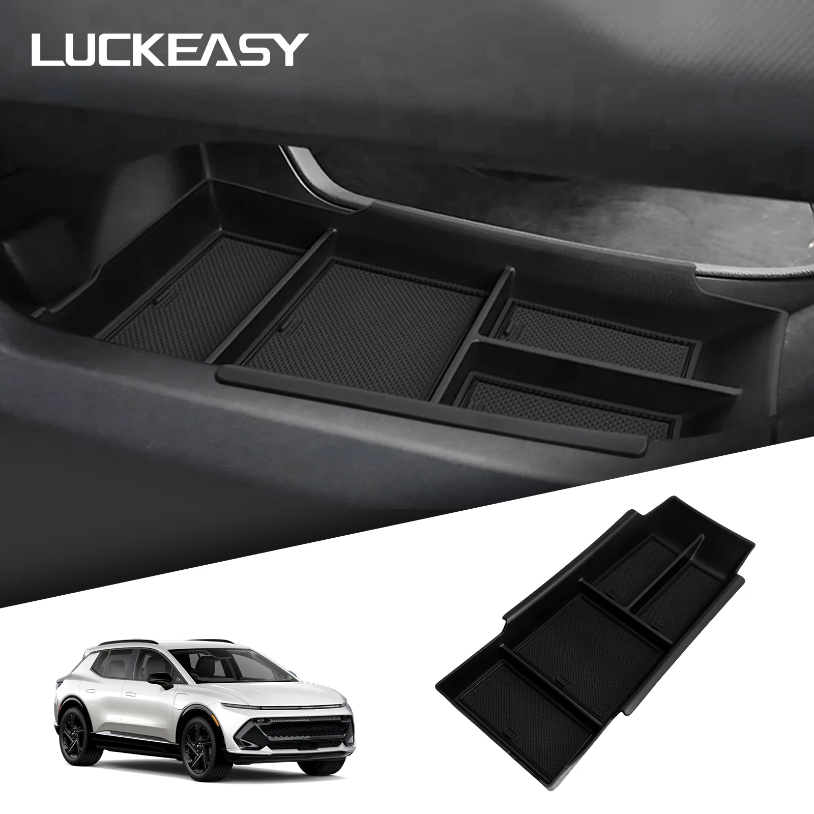 for Chevrolet Equinox EV 2024 2025 Car Storage Box Interior Accessories Center Console Lower Organizer Tidying Case Box Tray