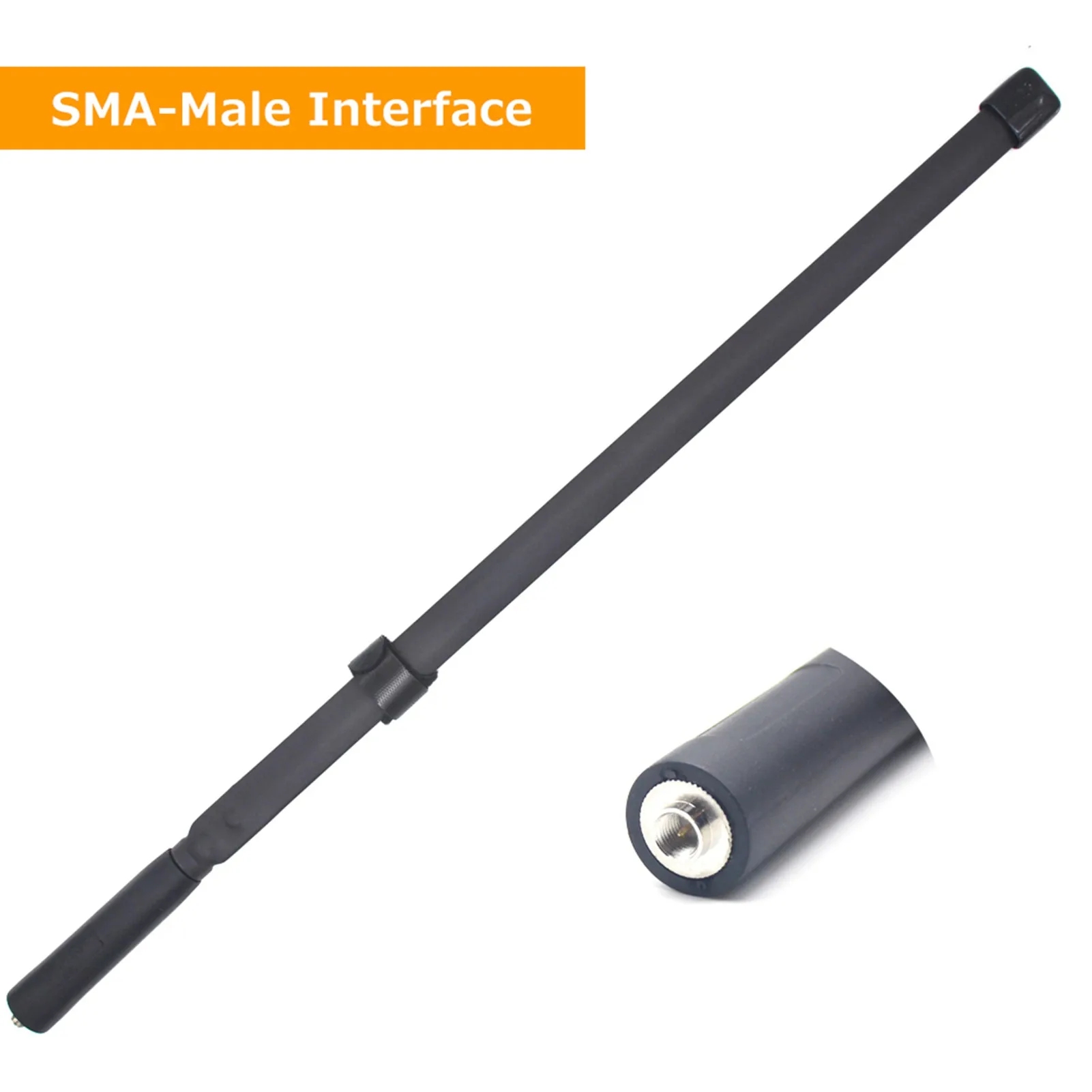 Foldable Intercom Antenna 72cm Walkie Talkie Antenna SMA Male Interface High Gain 144/430MHz Frequency Wide Compatibility