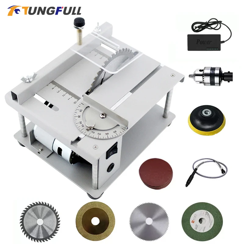 Mini Table Saw for Woodworking Small Table Saw DIY for Model Making Precision Cutting Mini Saw Hobby Table Saw