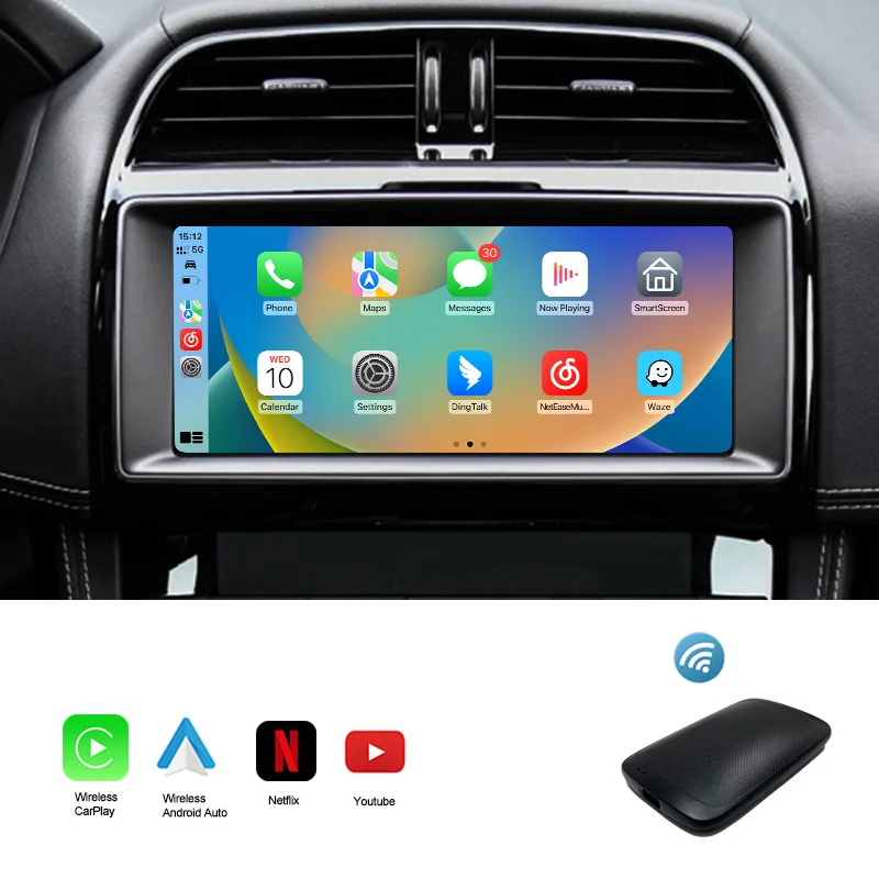 Android AI Box Wired to Wireless CarPlay Adapter Android Auto Universal Car TV Box Netflix YouTube Multimedia Video Player