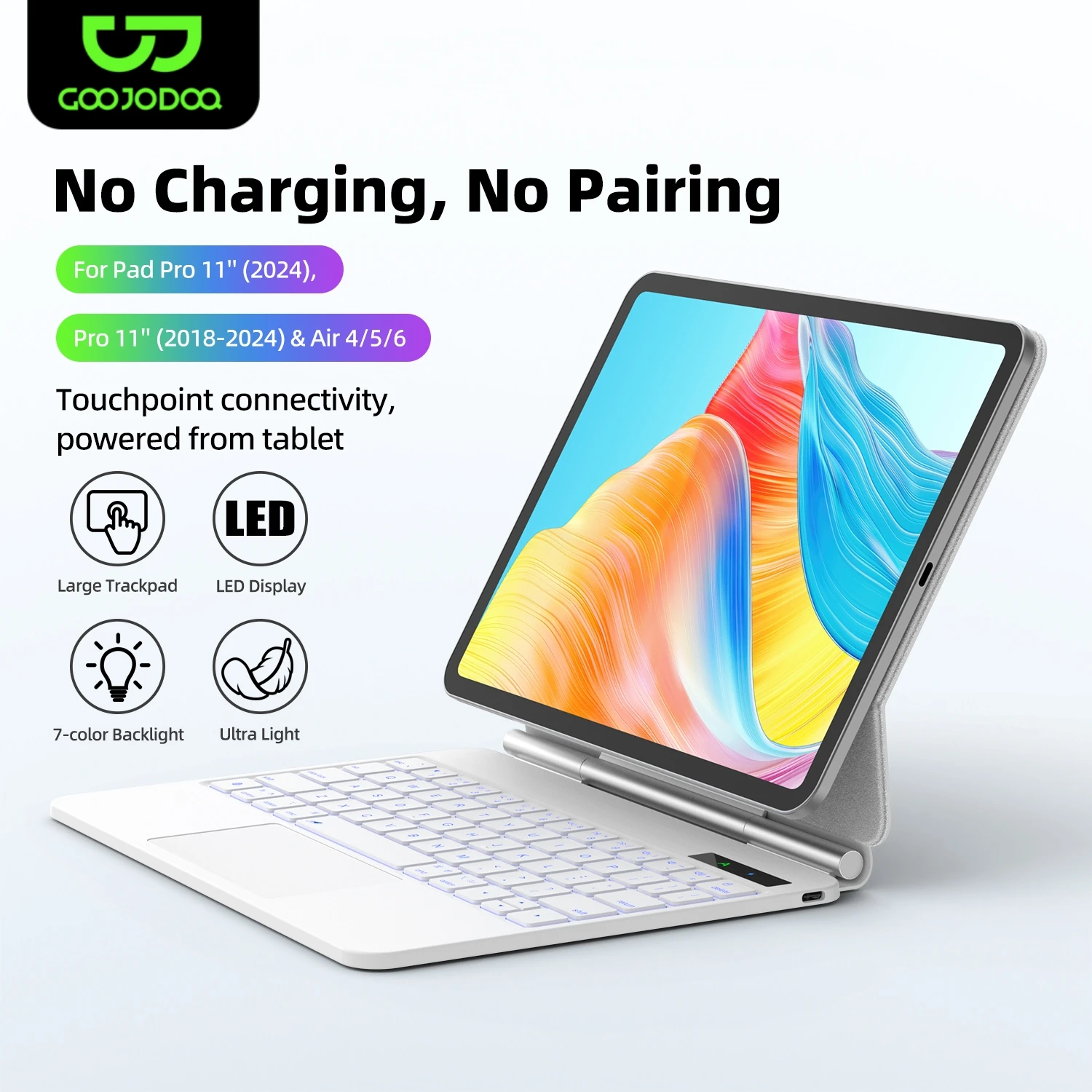 Smart Pogo Pin Keyboard case for iPad Air 11 2025 M3 for iPad Air 6 11 2024 Pro 11 Air 4 Air 5 10.9 Trackpad teclado ipad  키보드