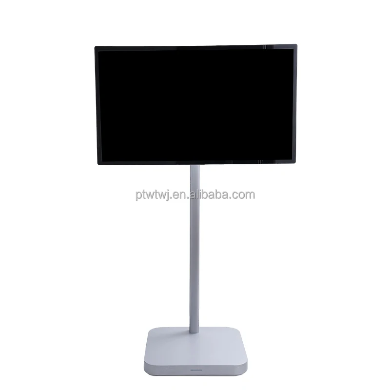 Factory Wholesale Price 90 Degree Screen Rotation Floor TV Stands with Casters