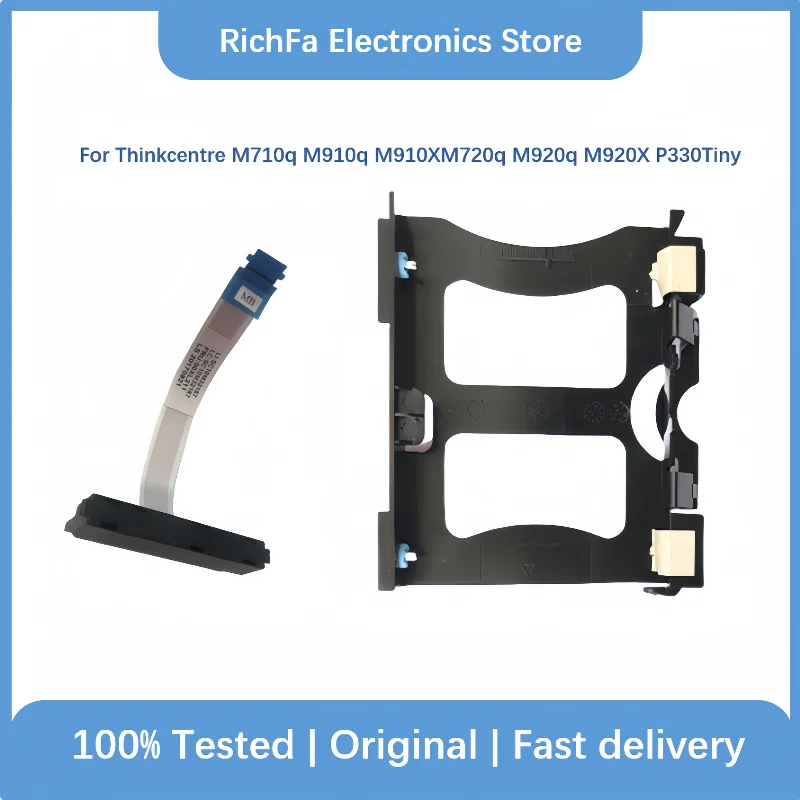 For Lenovo ThinkCentre M710q M720q M910q M910x M920q M920x SATA HDD Original Caddy Bracket & Cable 00XL211