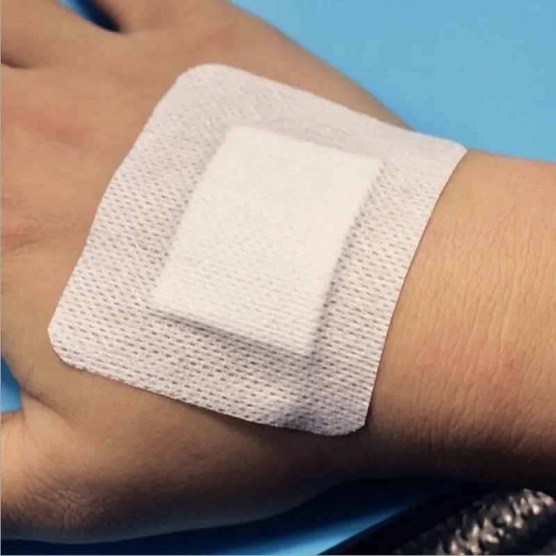 10pcs 6X7cm Size Adhesive Wound Dressing Band Hypoallergenic Non-woven Medical aid Bandage Wound First Aid Outdoor Protection
