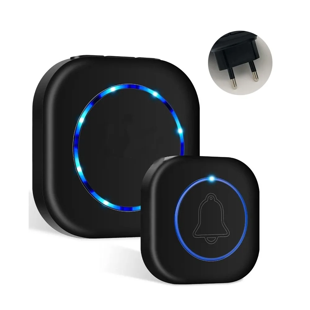 Waterproof Wireless Doorbell Intelligent 36 Songs Electronic Doorbell 4 Volume Levels EU/US Plug Home Welcome Doorbell Security