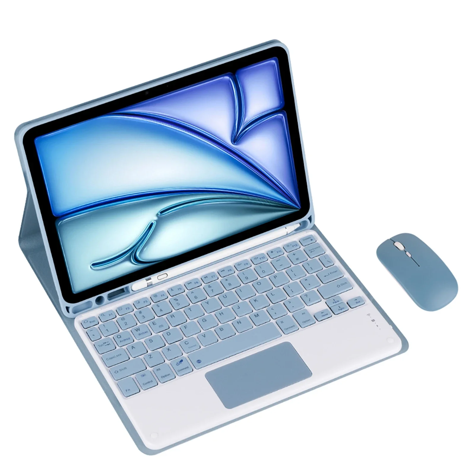 Keyboard Case & Mouse for iPad Mini 6/Mini 7 2024 8.3inch Detachable Wireless Bluetooth Keyboard Cover with Built-in Pen Holder