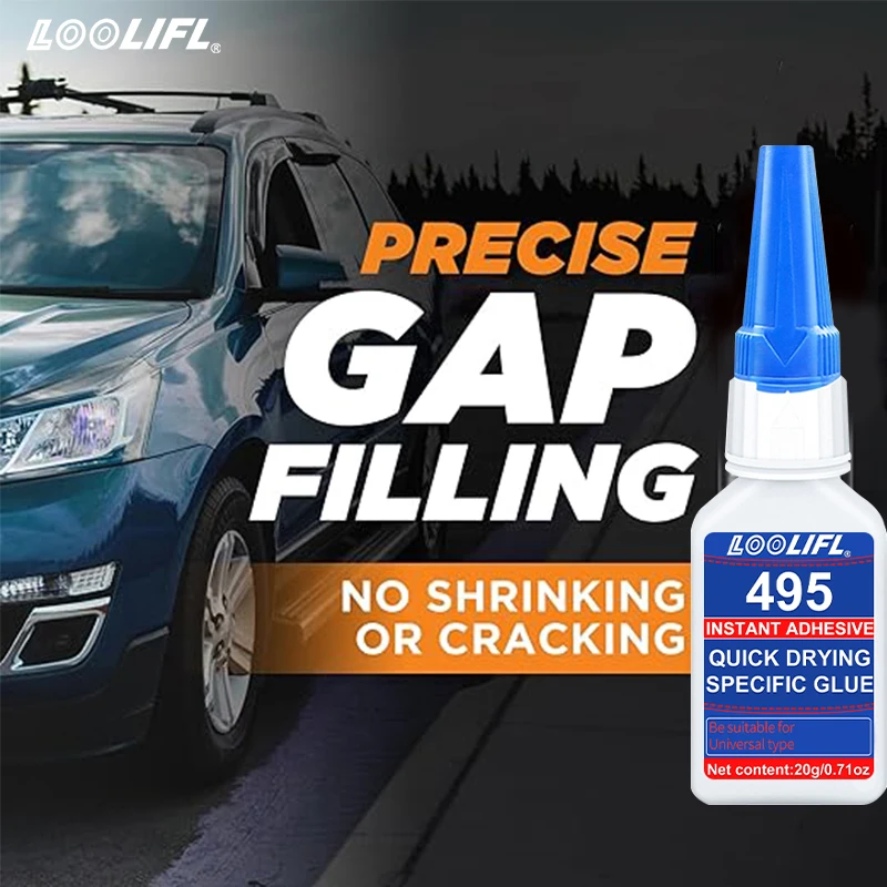 495 strong adhesive, suitable for center console, bumper, mudguard, door frame sealing strip, DIY car interior repair, etc.