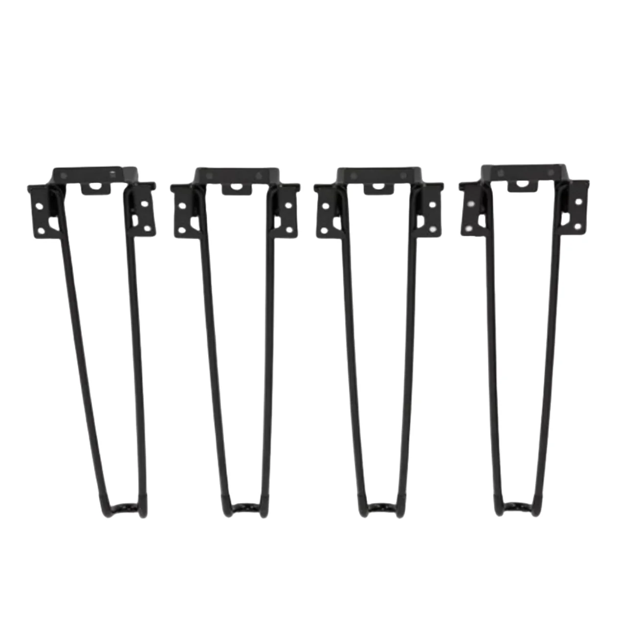 4Pcs Metal Furniture Legs 34.5*9cm, Foldable Metal Table Legs, Black Metal DIY Furniture Legs
