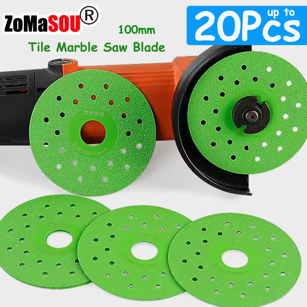 1-20Pc 4inch Tile Cutting Disc Super Thin Diamond Marble Saw Blade for Porcelain Ceramic Glass Granite Jade Grinding Wheel Disc