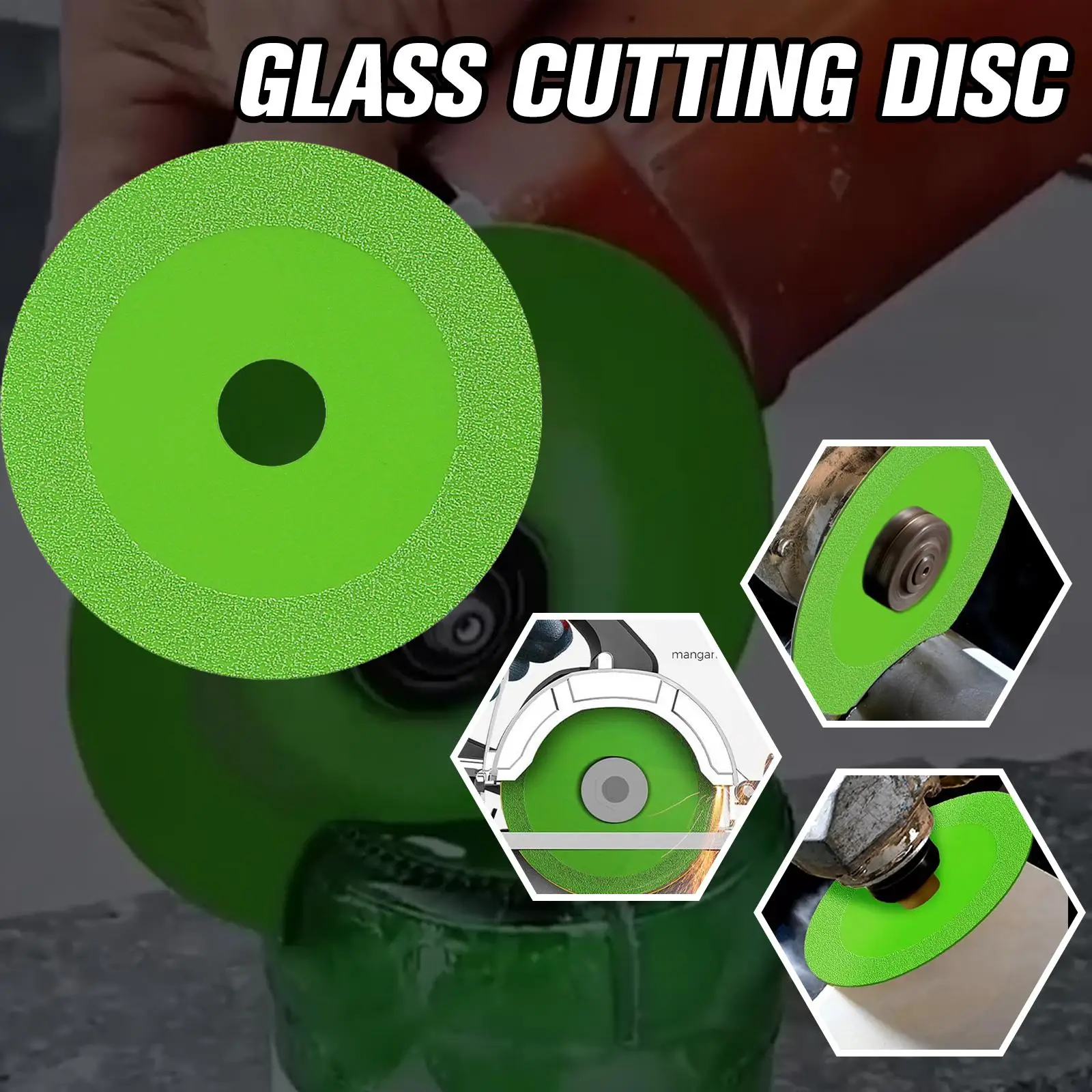 Glass Cutting Discs Diamond Cutting Blade Grinding Wheel For 100 Angle Grinder Glass Jade Crystal Wine Bottle Ceramics Grinding