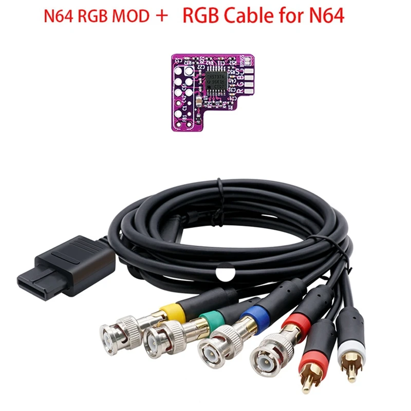 A23F-N64 RGB MOD+RGB Cable For N64 NTSC Consoles RGB Module Chip For Nintendo 64 NTSC Modified RGB Output Module