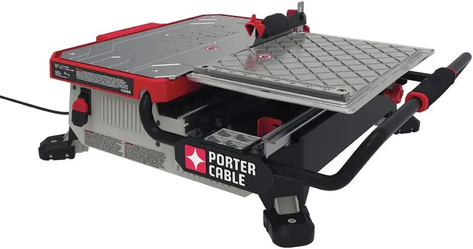 7-Inch Wet Tile Saw with On-Board Cutting Guide, Easy to Carry and Use for Precise Cuts