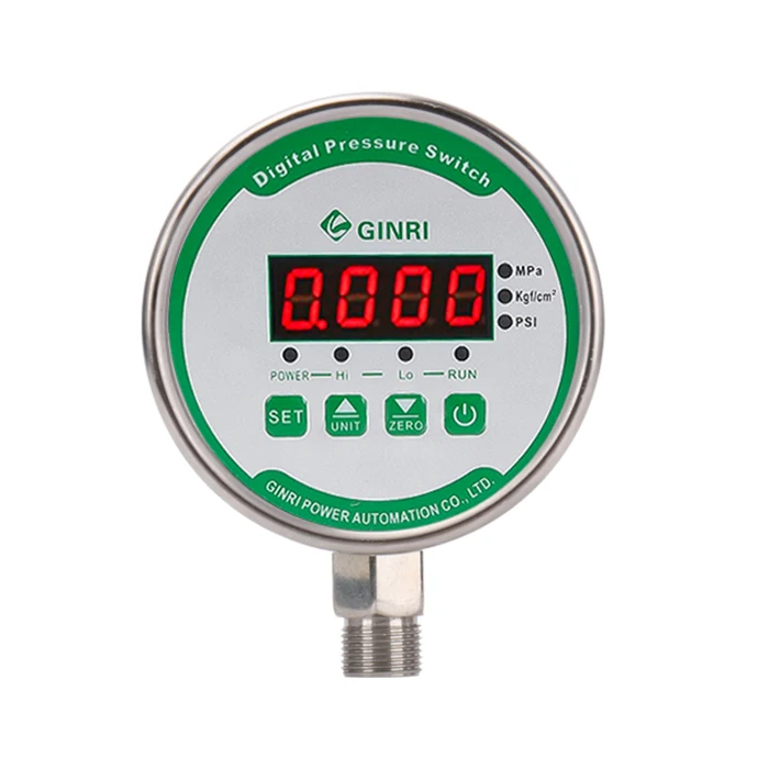 Stainless Steel Pressure Switch 0-1Mpa  PSI KGF/CM2 Unit Adjustable Digital Pressure Controller