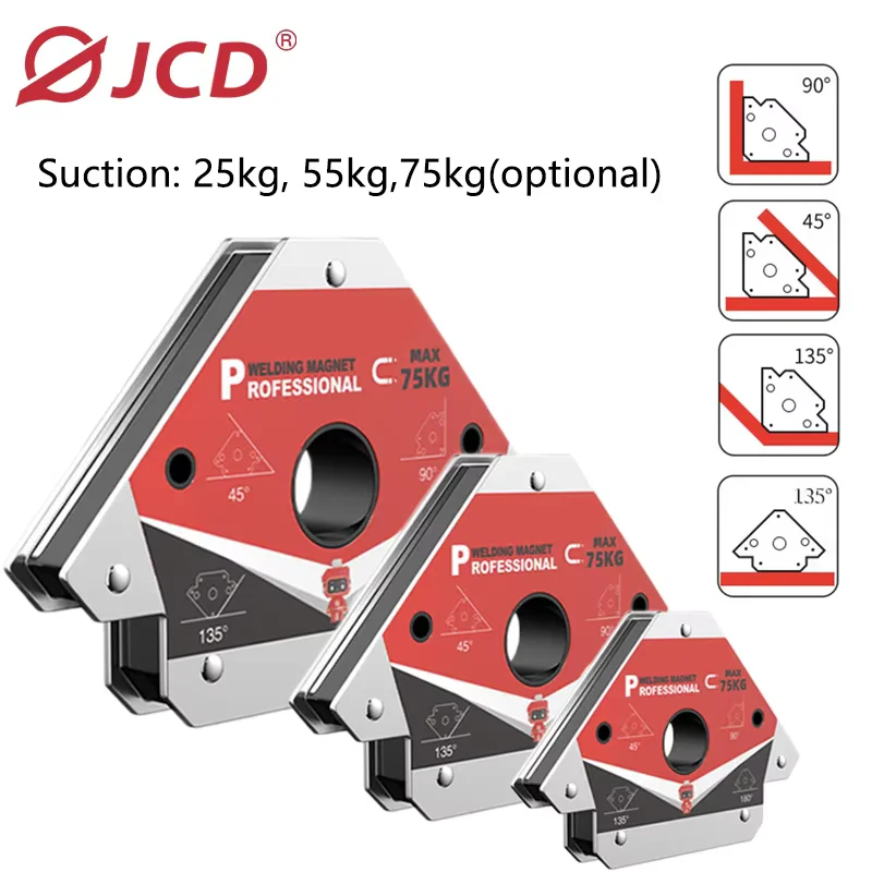 25KG/55KG/75KG Magnetic Welding Holders Strong Magnetics Welding Positioner Holder Practical Welding Fixing Angle Locator Tools