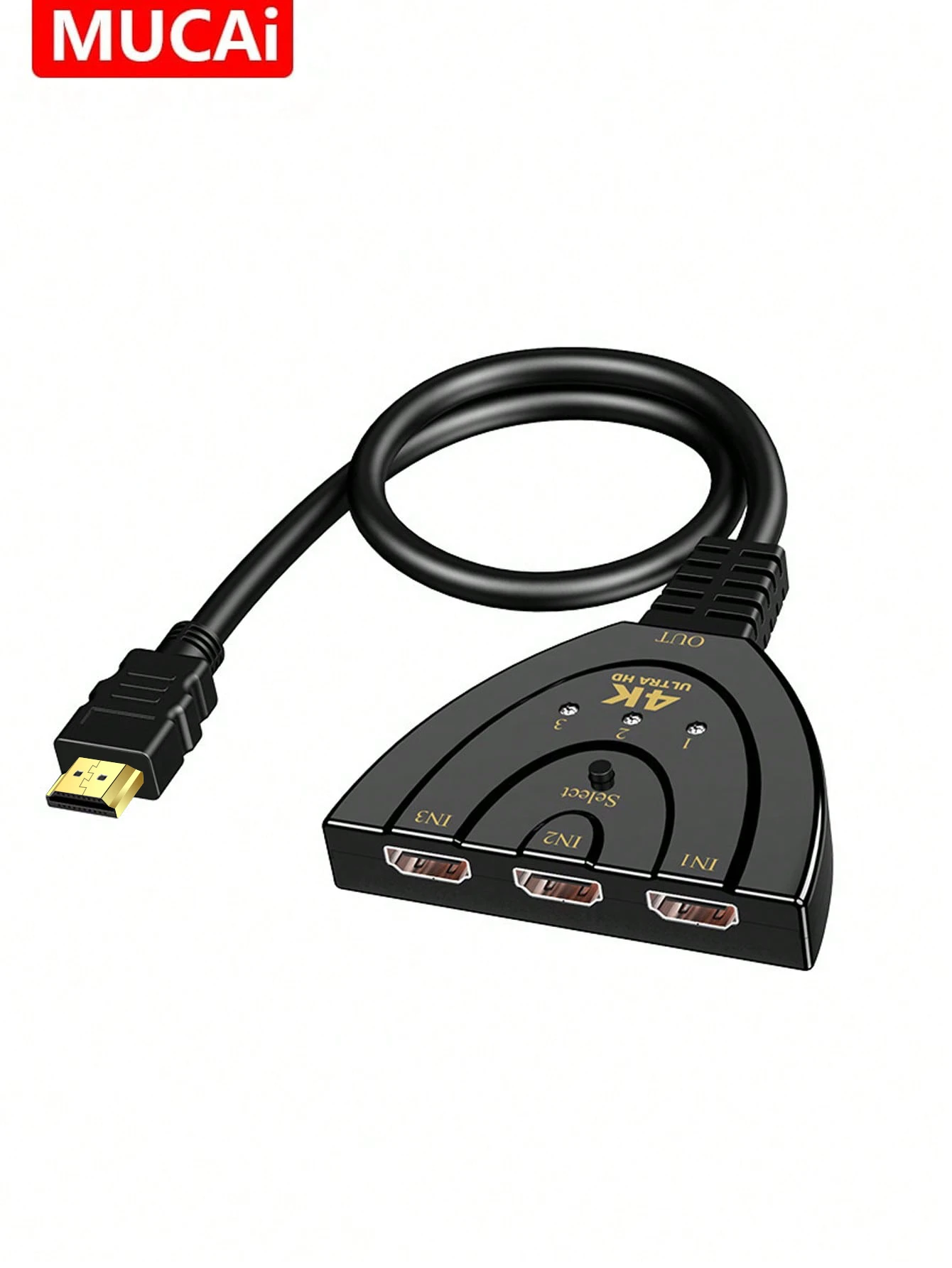 Mini HDMI-Compatible KVM Switch Splitter 3D 3 Port Video Hub 1080P for DVD HDTV Xbox PS3 PS4 - 3 Input 1 Output