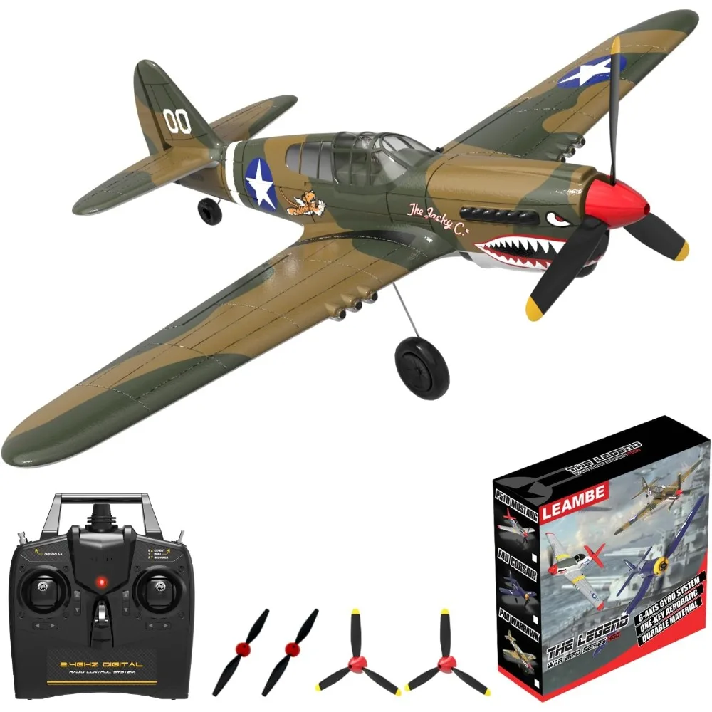4 Channel P-40 Warhawk RC Airplane with Xpilot Stabilization for Beginners and Adults - Ready to Fly