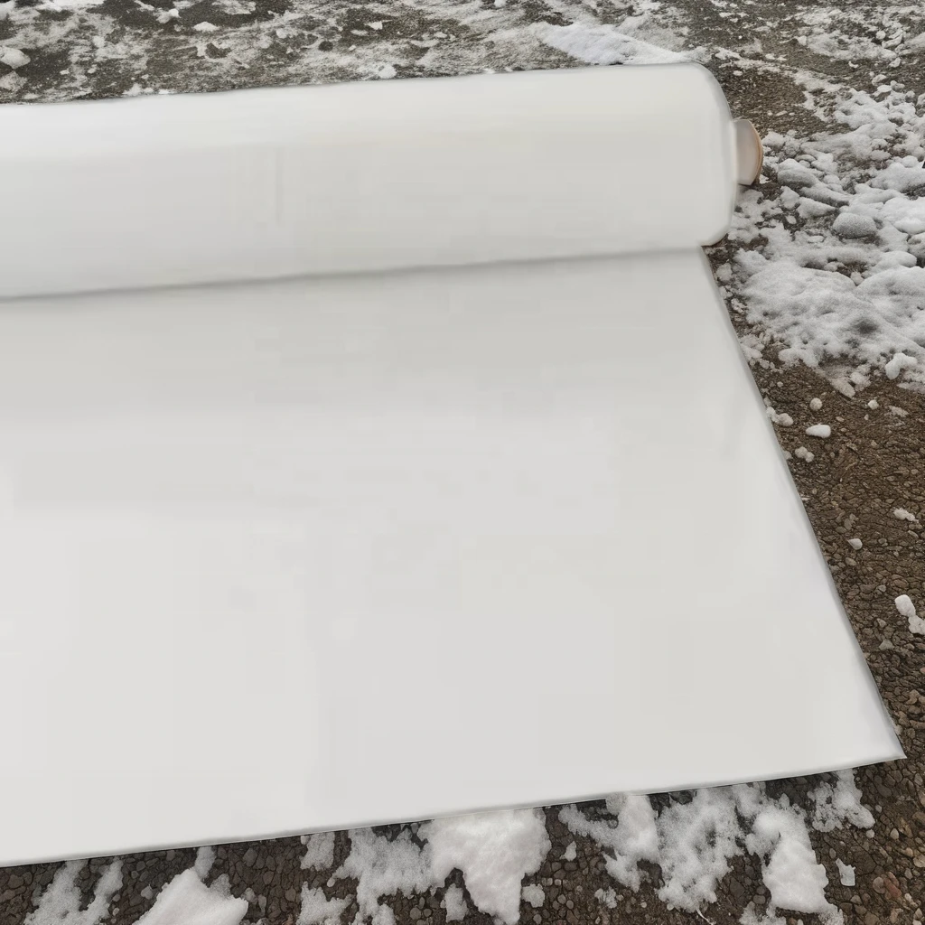 2025Outdoor Agriculture Black Silver Plastic Sheeting / 6 Mil Black White Mulch Protective Cover Film