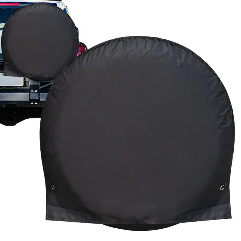 Tire Covers For Trailers UV Resistant Waterproof Spare Wheel Cover Sun Rain Snow Tyre Protector Fits 27-29in Tires Automotive