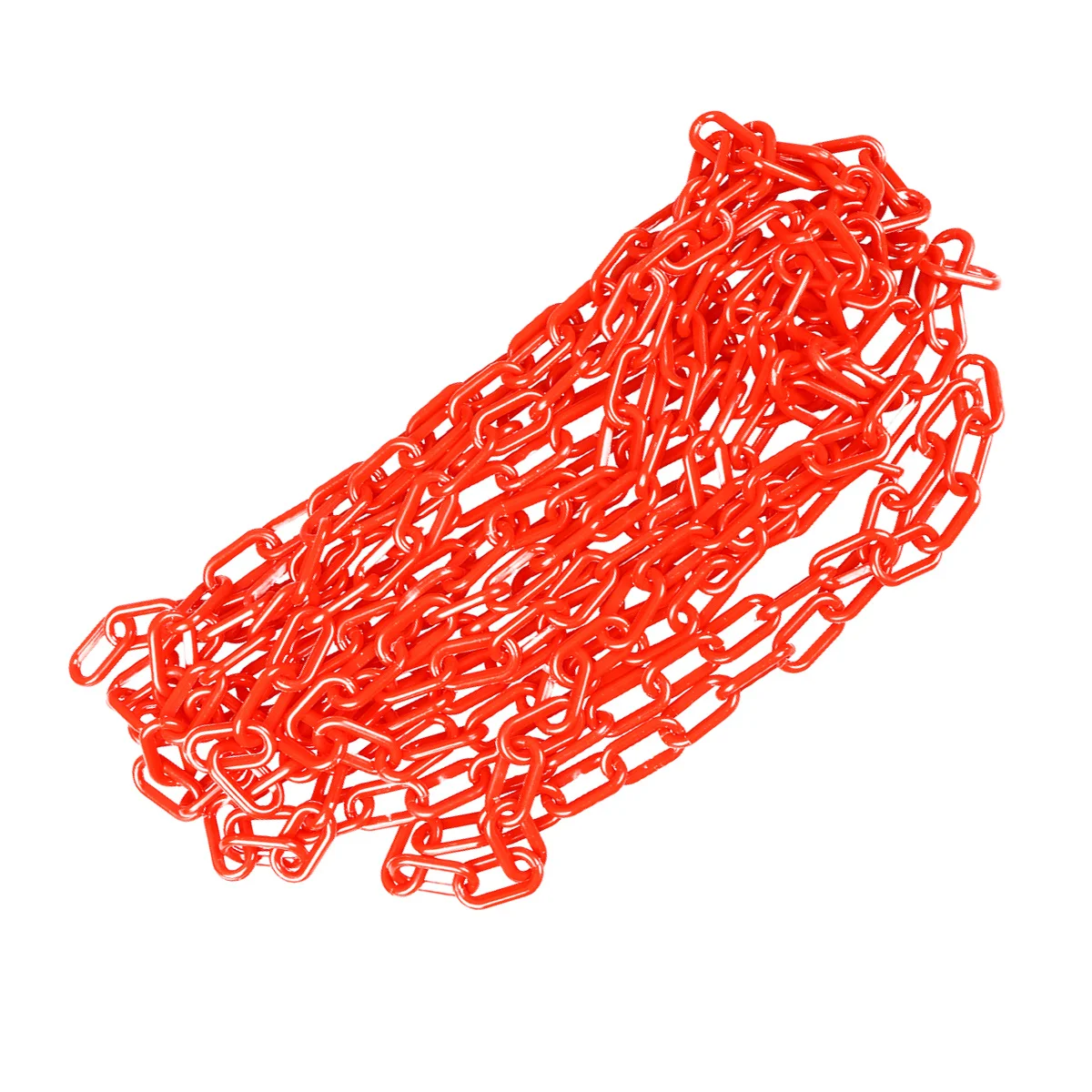 1 Roll 6M Red Plastic Chain Uv Resistant Weatherproof Safety Barrier for Warehouse Construction Site Hazard Blocking