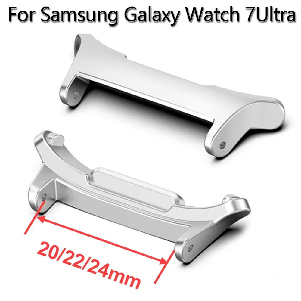 2pcs Metal Adapter Watch Band Connectors for Samsung Galaxy Watch 7 Ultra 47mm Stainless Steel Watch Connector 20mm 22mm 24mm