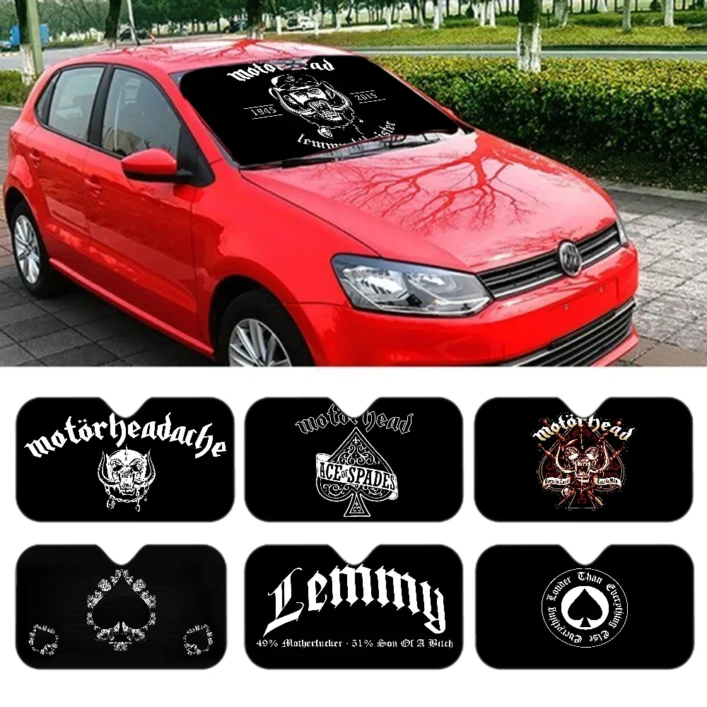 L-Lemmy Car Sunshade Front Sunscreen Heat Insulation Cooling Aluminum Summer Car With Cartoon Glass Cover