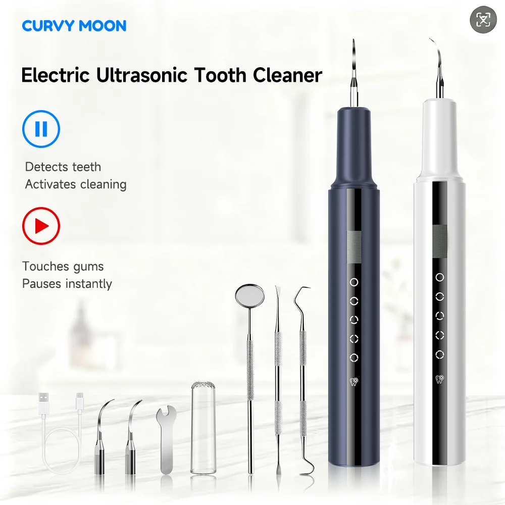 5 Modes Electric Cleaner Ultrasonic Dental Scaler For Teeth Tartar Eliminator Waterproof IPX6 Home Appliance Teeth Cleaning Tool