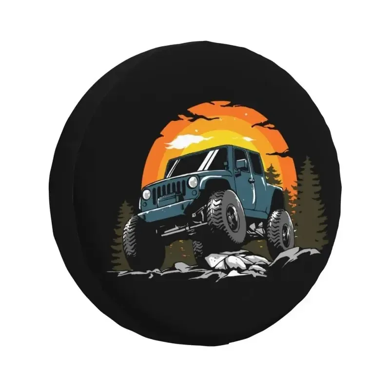 Adventure Travel Off Road Vehicle Spare Tire Cover for Honda CRV RV SUV 4WD 4x4 Car Wheel Protector Covers 14" 15" 16" 17"Inch