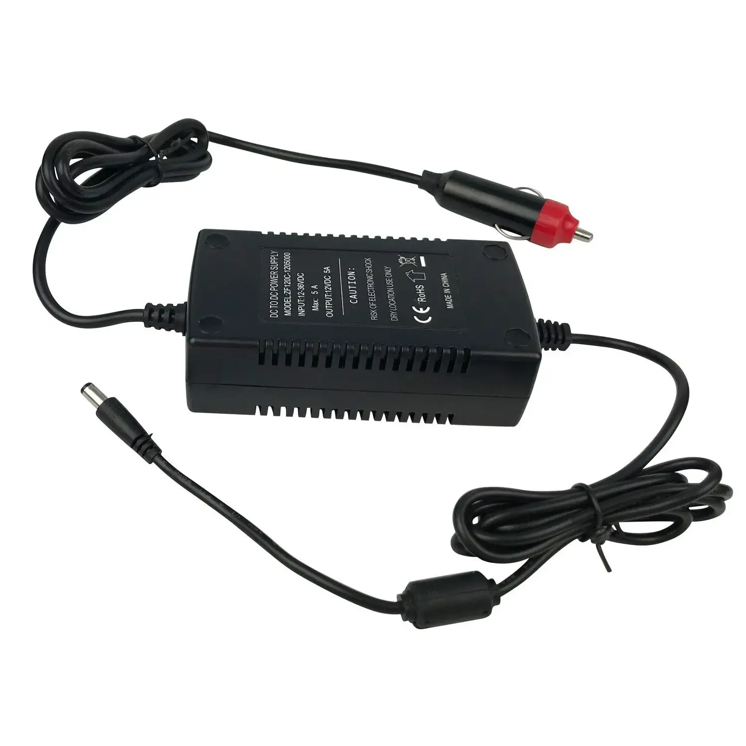 DC12-36V Cigarette lighter to DC 12V 5A Universal Power Adapter cable 2.1X5.5mm for RV Vehicle Rear view backup Reverse Camera