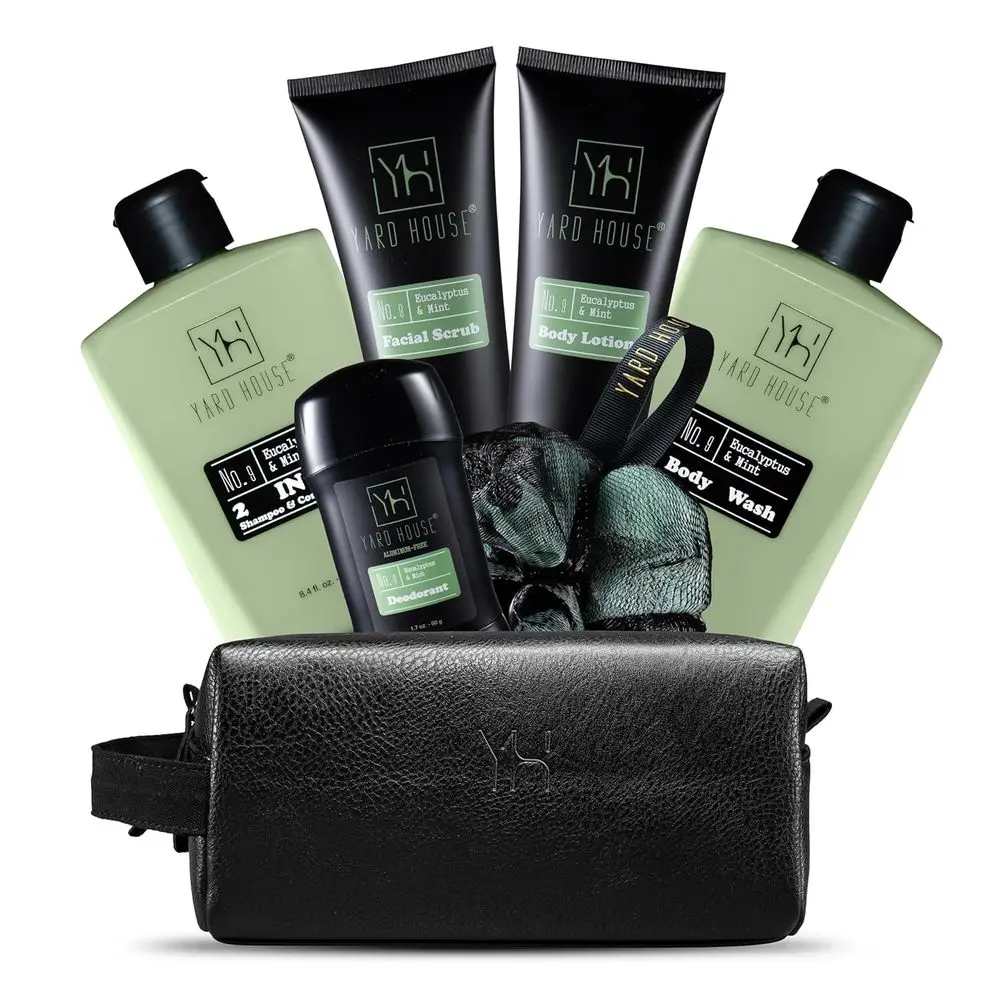 Mens Luxury Bath and Body Git Set or Him - Skin Care Kit in Eucalyptus and Mint - athers Day Birthday Chrisas Gits Ideas or Men