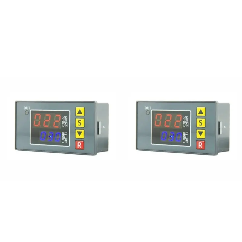 L62A 2X T3231 Digital Time Delay Relay Multifunction LED Display Cyclic Timing Control Switch Adjustable Timing Relay,B