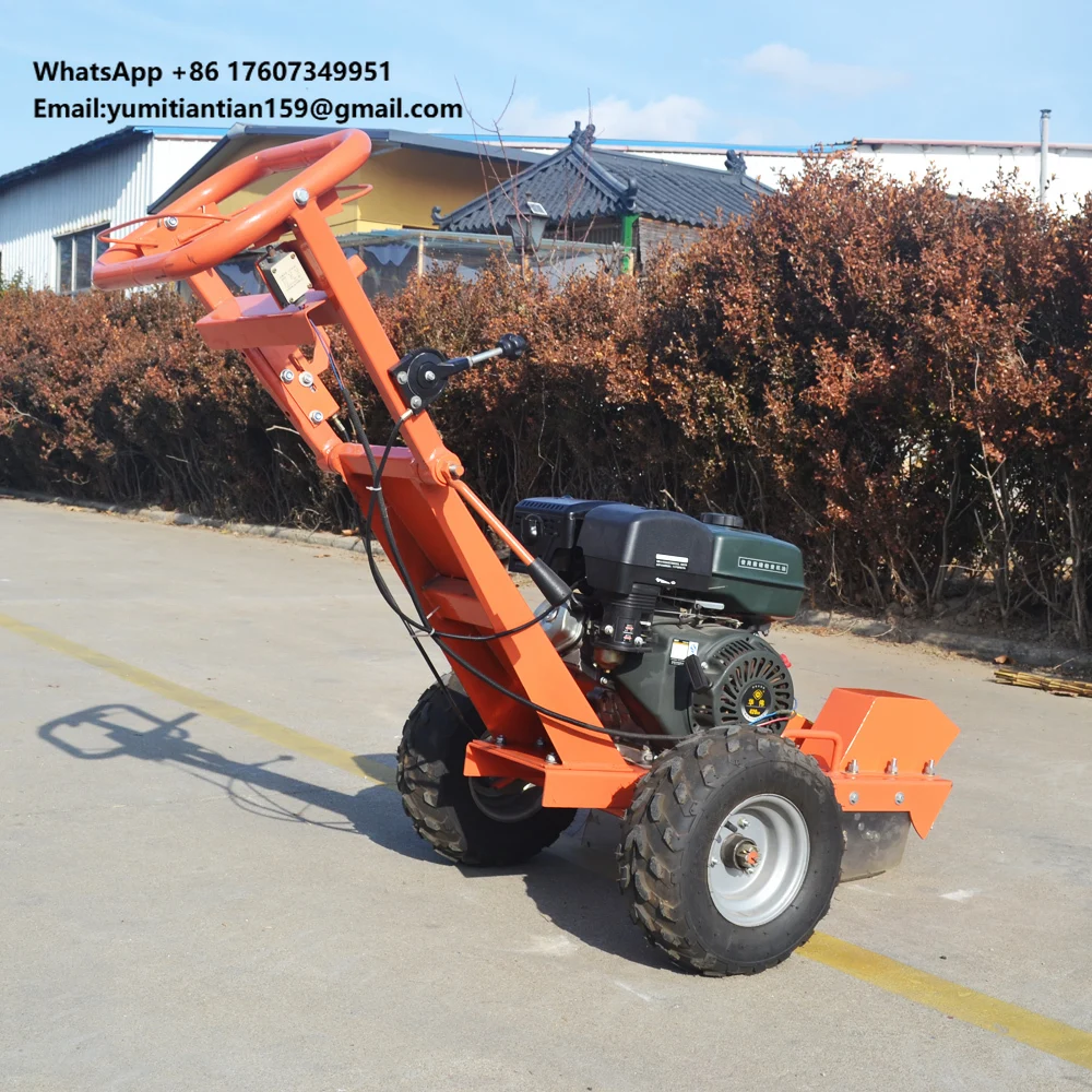 Heavy Duty 15 P Engine Stump Grinder 9 Powerful Blades Tree Removal Equipment Gas Options Forestry Machinery for Sale