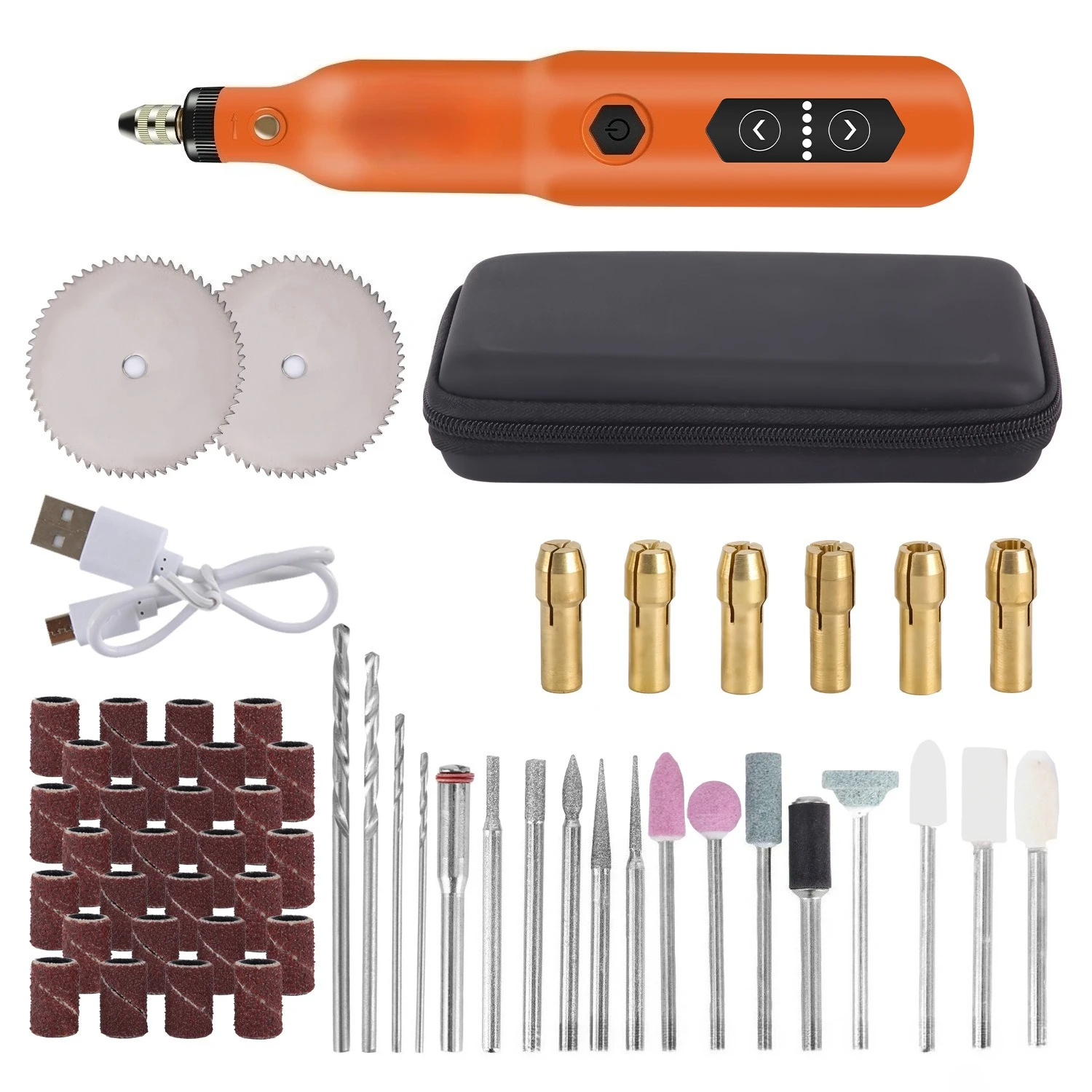 USB Cordless Rotary Tool Kit Mini Electric Drill Accessories Kit Woodworking Engraving Pen Mini Polishing Machine Home DIY
