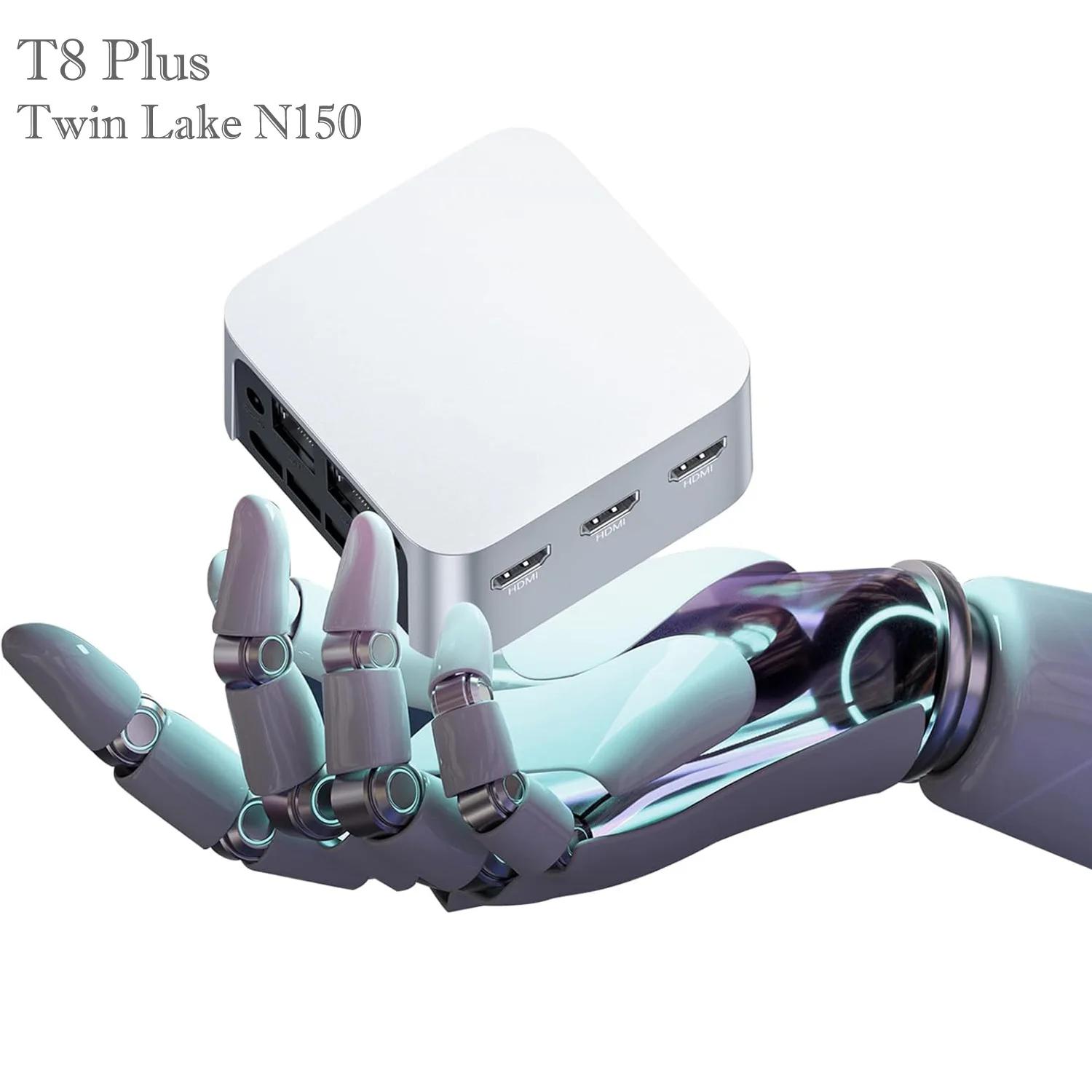 Twin Lake N150 T8 Plus Mini PC 16GB LPDDR5 4800MHz 256GB 512GB M.2 SSD Wifi5 BT4.2 Pocket Mini Computer